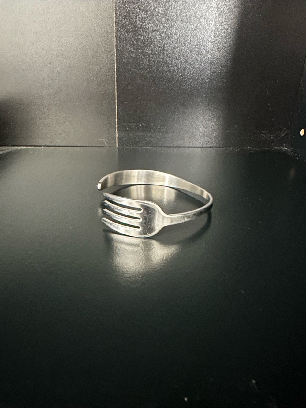 Unique Fork Cuff Adjustable Bracelet Silver